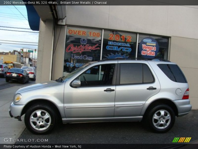 Brilliant Silver Metallic / Charcoal 2002 Mercedes-Benz ML 320 4Matic