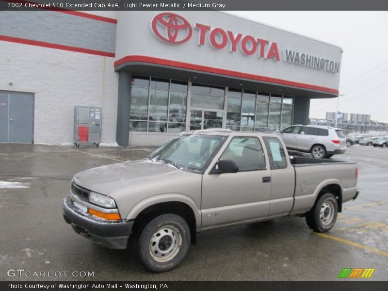 Light Pewter Metallic / Medium Gray 2002 Chevrolet S10 Extended Cab 4x4