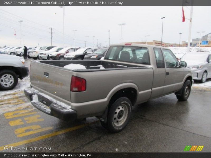 Light Pewter Metallic / Medium Gray 2002 Chevrolet S10 Extended Cab 4x4