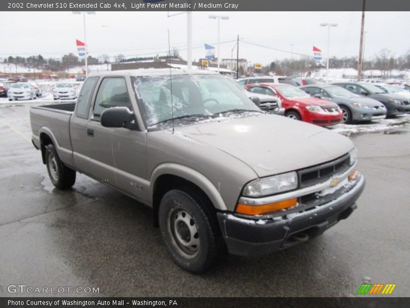 Light Pewter Metallic / Medium Gray 2002 Chevrolet S10 Extended Cab 4x4