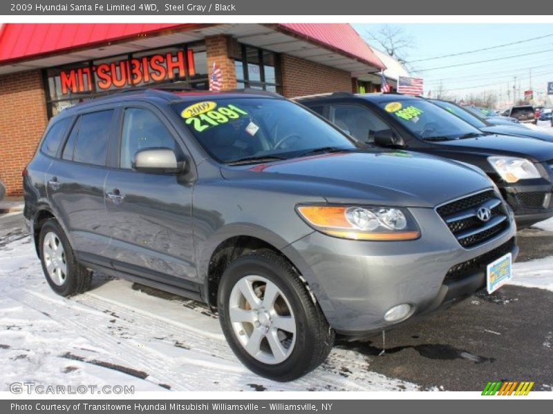 Steel Gray / Black 2009 Hyundai Santa Fe Limited 4WD