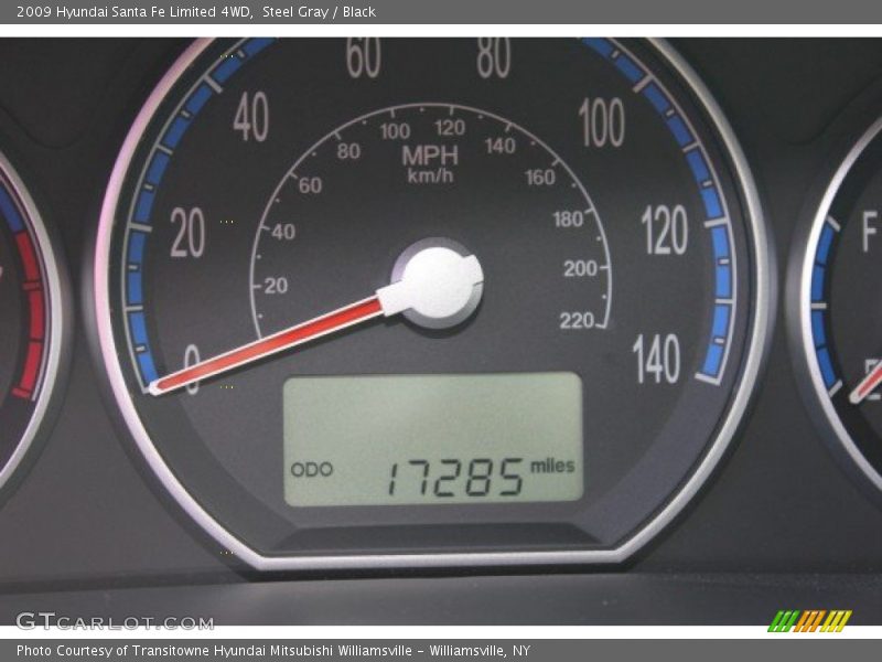 Steel Gray / Black 2009 Hyundai Santa Fe Limited 4WD