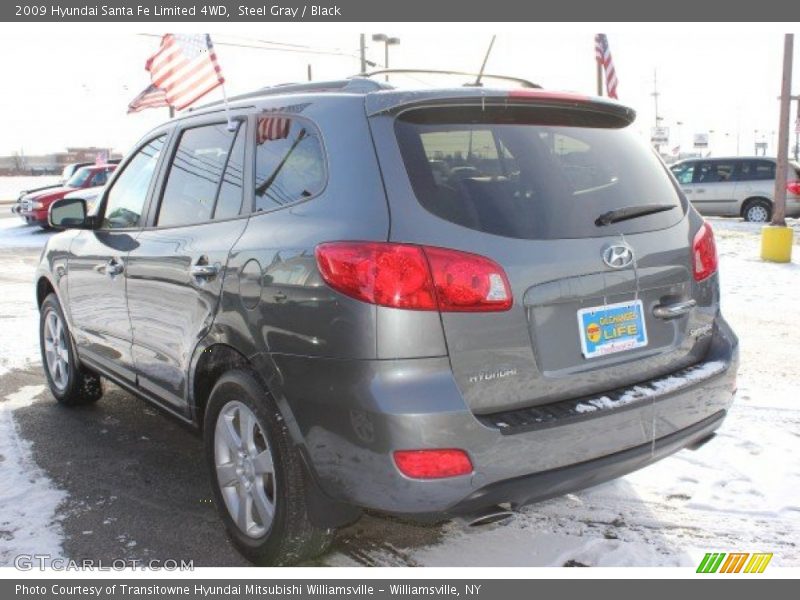 Steel Gray / Black 2009 Hyundai Santa Fe Limited 4WD