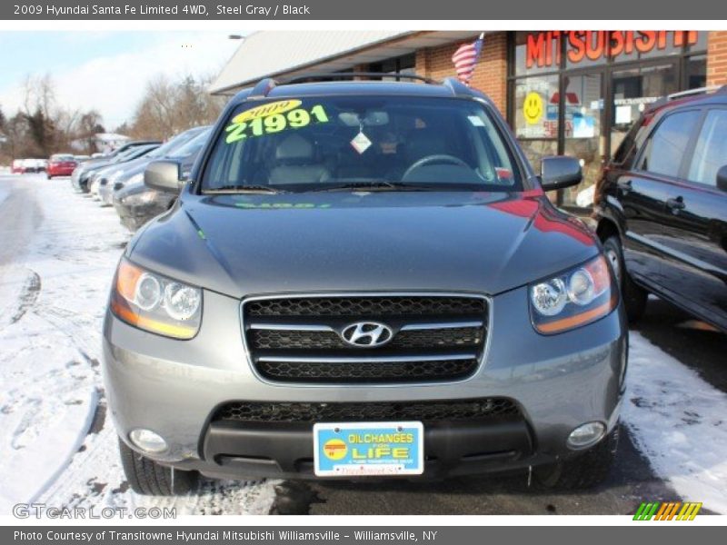 Steel Gray / Black 2009 Hyundai Santa Fe Limited 4WD