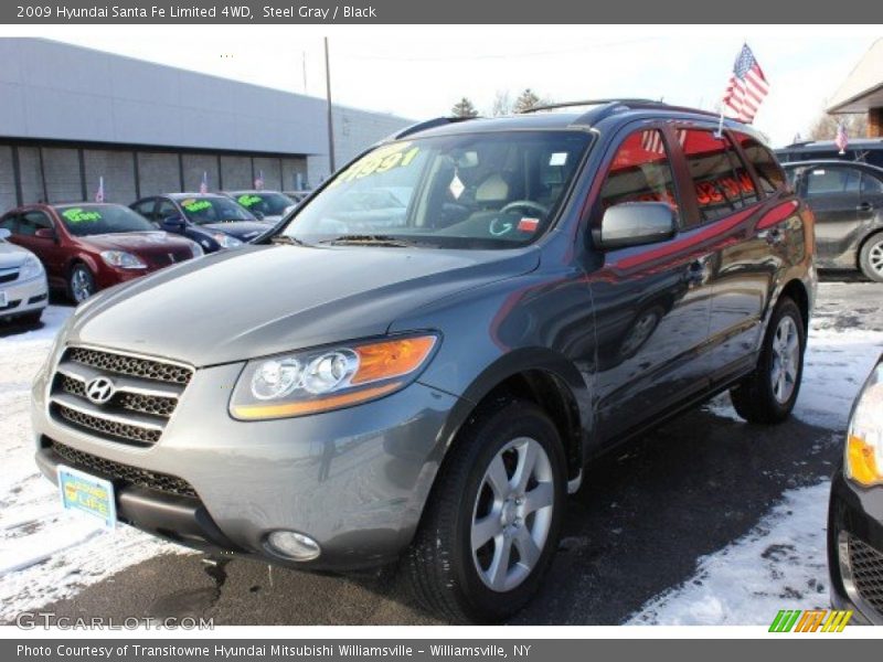 Steel Gray / Black 2009 Hyundai Santa Fe Limited 4WD