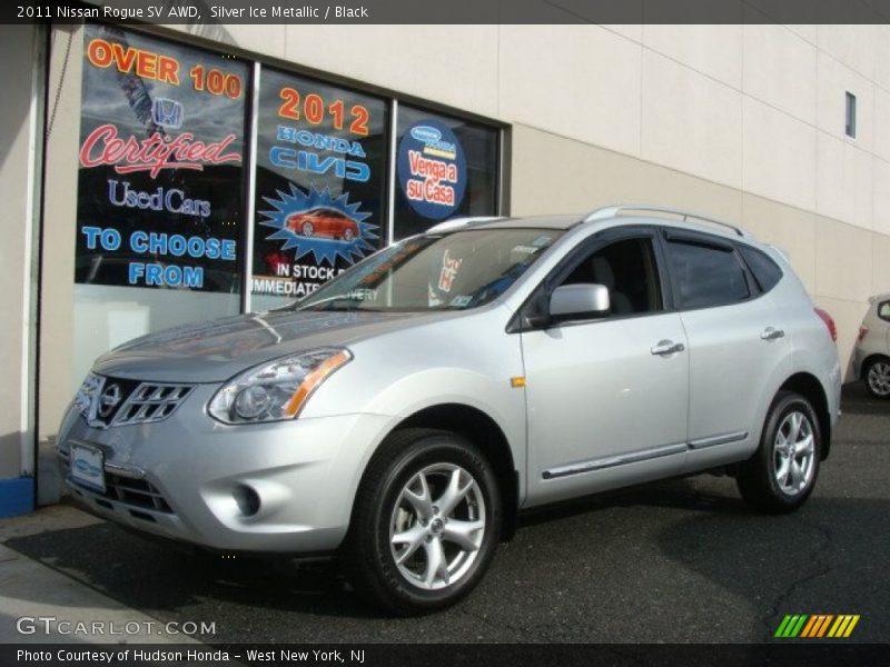 Silver Ice Metallic / Black 2011 Nissan Rogue SV AWD