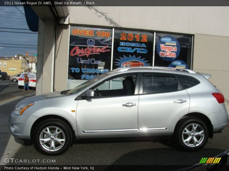 Silver Ice Metallic / Black 2011 Nissan Rogue SV AWD