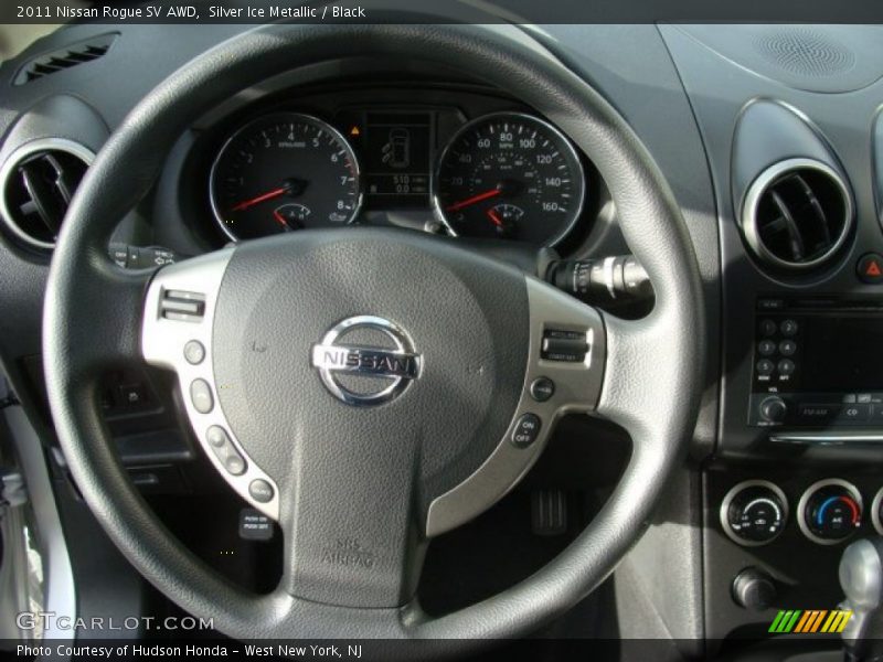 Silver Ice Metallic / Black 2011 Nissan Rogue SV AWD