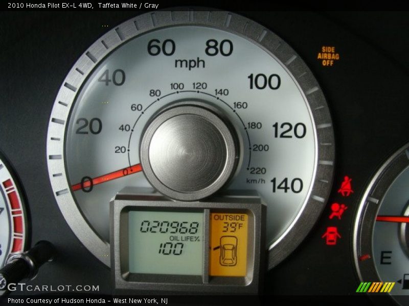 Taffeta White / Gray 2010 Honda Pilot EX-L 4WD