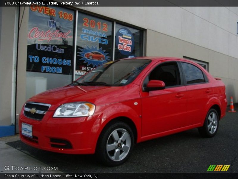 Victory Red / Charcoal 2008 Chevrolet Aveo LS Sedan