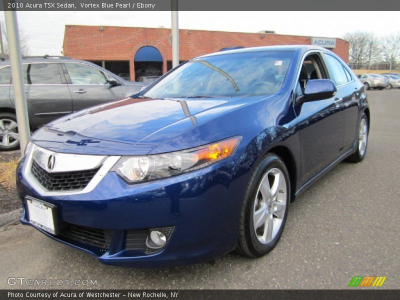 Vortex Blue Pearl / Ebony 2010 Acura TSX Sedan