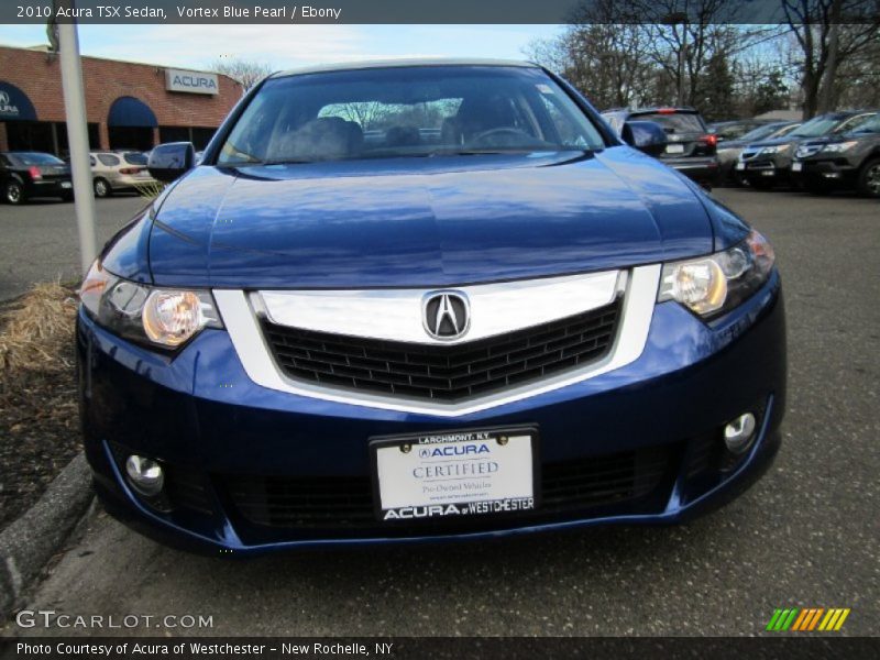 Vortex Blue Pearl / Ebony 2010 Acura TSX Sedan