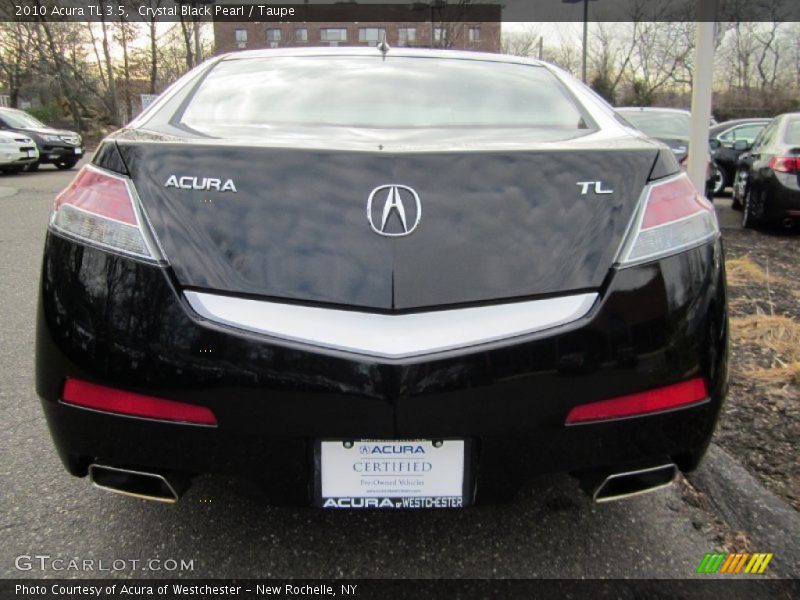 Crystal Black Pearl / Taupe 2010 Acura TL 3.5