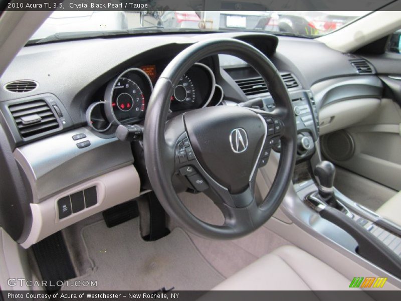 Crystal Black Pearl / Taupe 2010 Acura TL 3.5