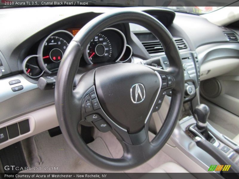 Crystal Black Pearl / Taupe 2010 Acura TL 3.5