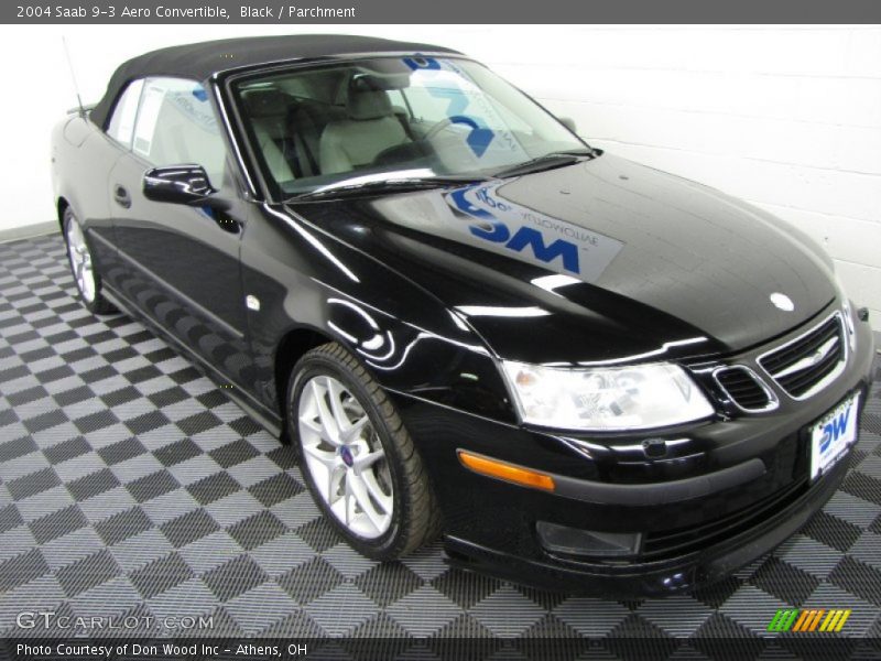 Black / Parchment 2004 Saab 9-3 Aero Convertible