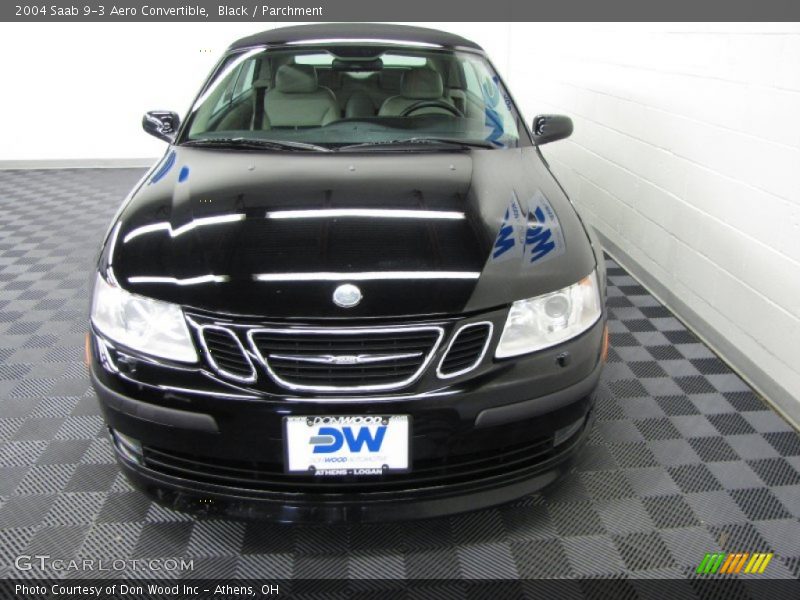 Black / Parchment 2004 Saab 9-3 Aero Convertible