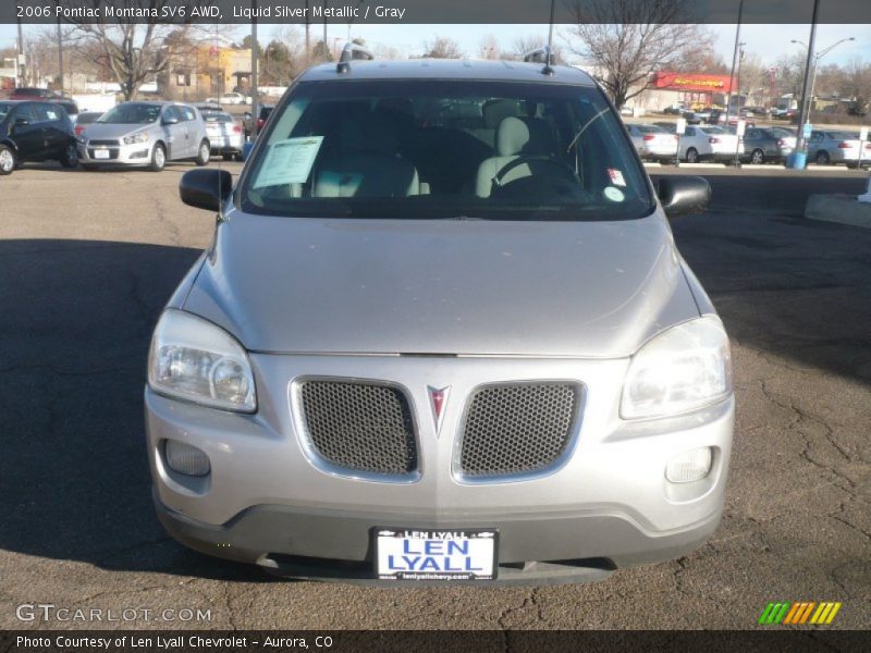 Liquid Silver Metallic / Gray 2006 Pontiac Montana SV6 AWD