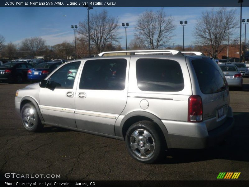 Liquid Silver Metallic / Gray 2006 Pontiac Montana SV6 AWD