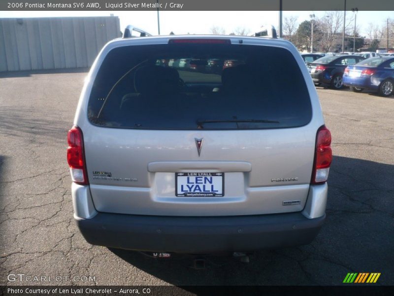 Liquid Silver Metallic / Gray 2006 Pontiac Montana SV6 AWD