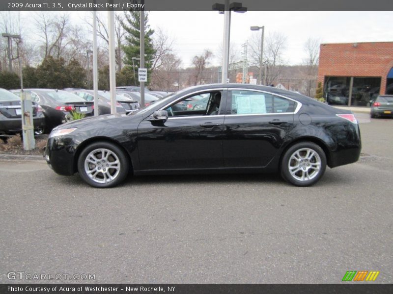 Crystal Black Pearl / Ebony 2009 Acura TL 3.5