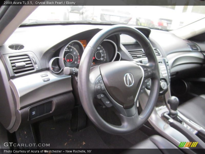 Crystal Black Pearl / Ebony 2009 Acura TL 3.5