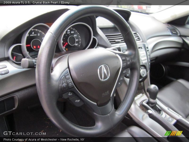 Crystal Black Pearl / Ebony 2009 Acura TL 3.5