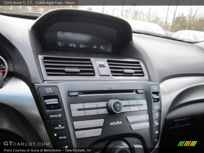 Crystal Black Pearl / Ebony 2009 Acura TL 3.5