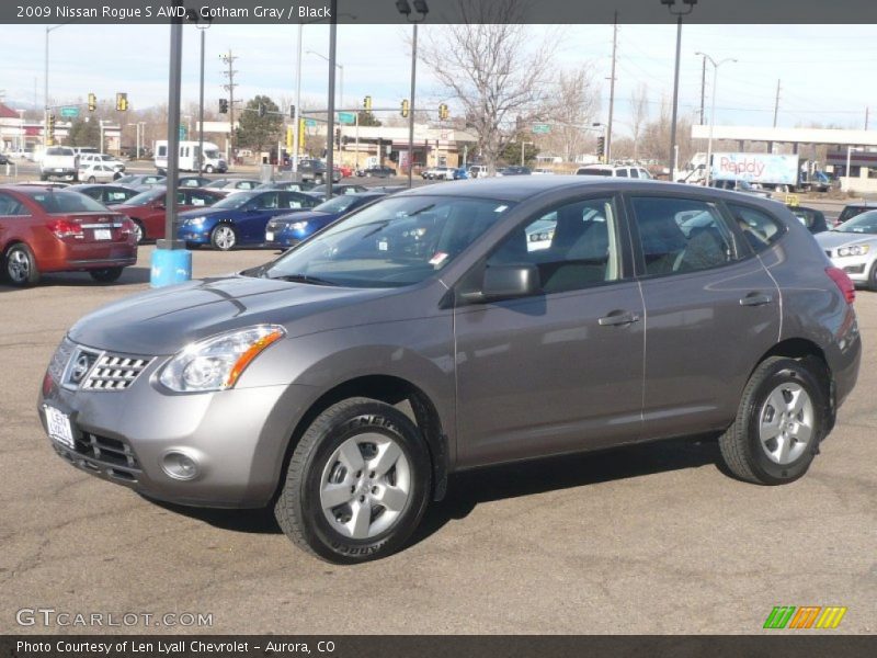Gotham Gray / Black 2009 Nissan Rogue S AWD