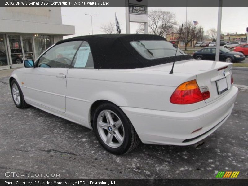 Alpine White / Sand 2003 BMW 3 Series 325i Convertible