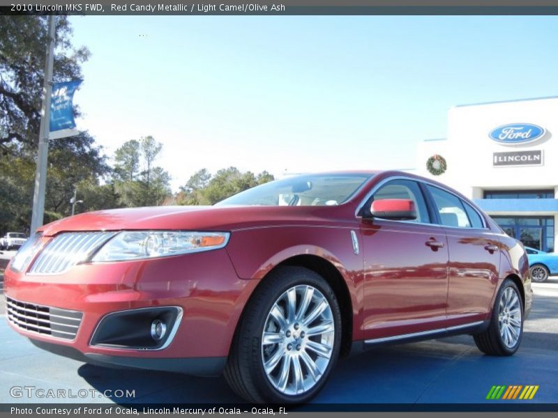 Red Candy Metallic / Light Camel/Olive Ash 2010 Lincoln MKS FWD