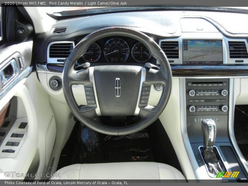Red Candy Metallic / Light Camel/Olive Ash 2010 Lincoln MKS FWD
