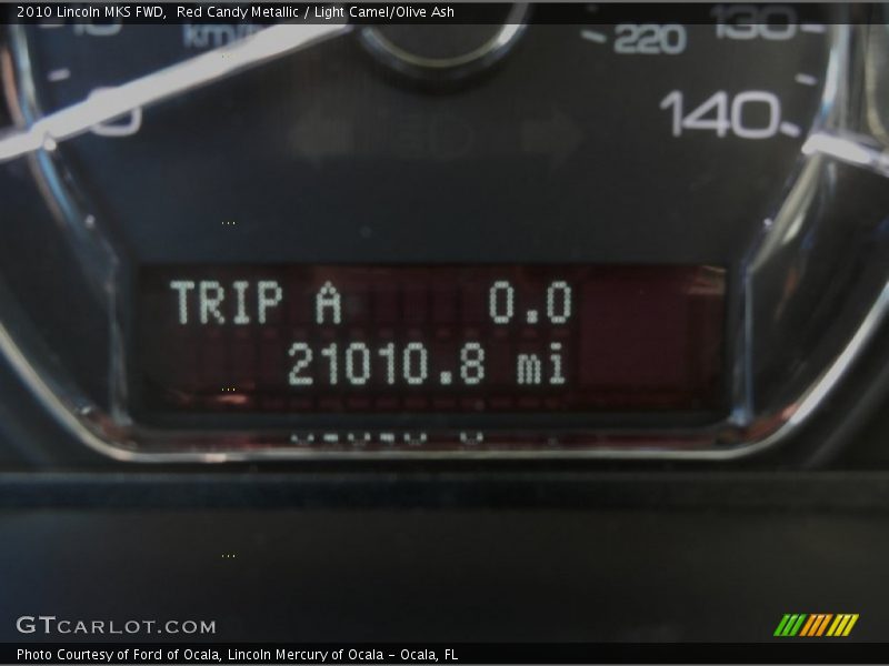 Red Candy Metallic / Light Camel/Olive Ash 2010 Lincoln MKS FWD