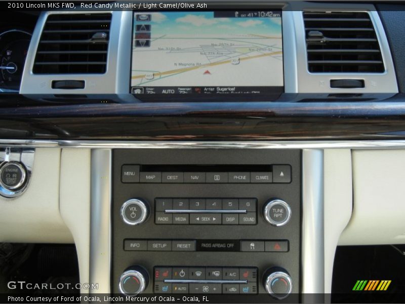 Red Candy Metallic / Light Camel/Olive Ash 2010 Lincoln MKS FWD
