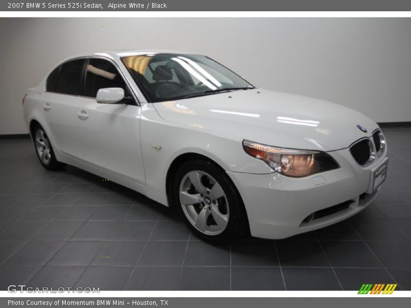 Alpine White / Black 2007 BMW 5 Series 525i Sedan