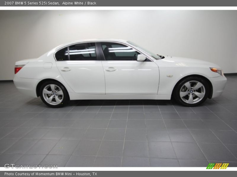 Alpine White / Black 2007 BMW 5 Series 525i Sedan