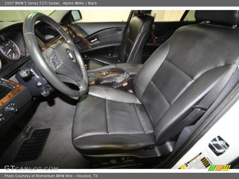 Alpine White / Black 2007 BMW 5 Series 525i Sedan