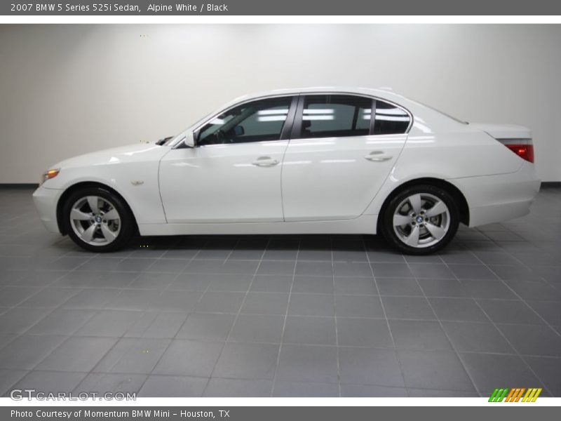 Alpine White / Black 2007 BMW 5 Series 525i Sedan