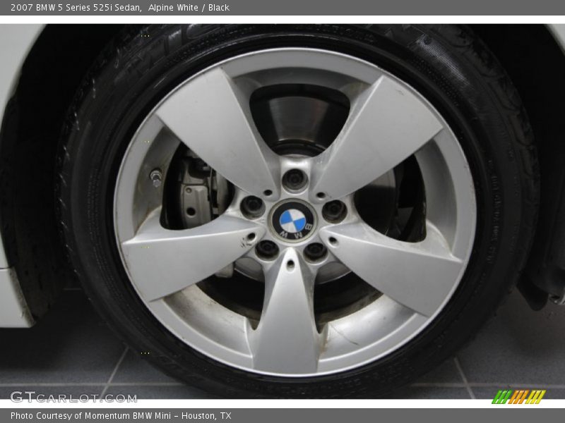 Alpine White / Black 2007 BMW 5 Series 525i Sedan