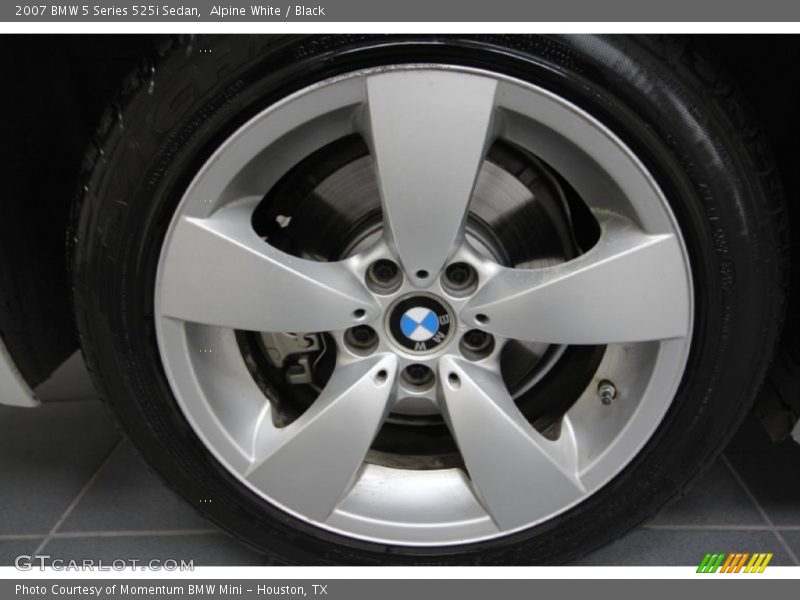 Alpine White / Black 2007 BMW 5 Series 525i Sedan