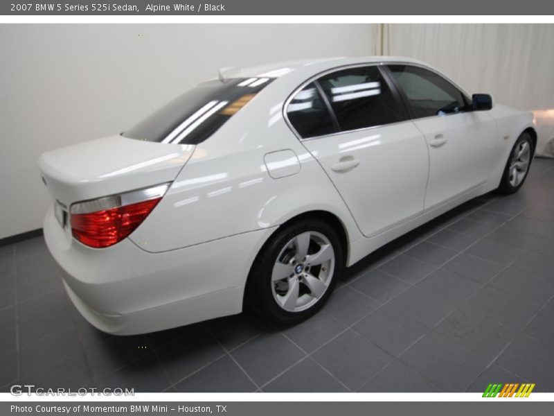 Alpine White / Black 2007 BMW 5 Series 525i Sedan