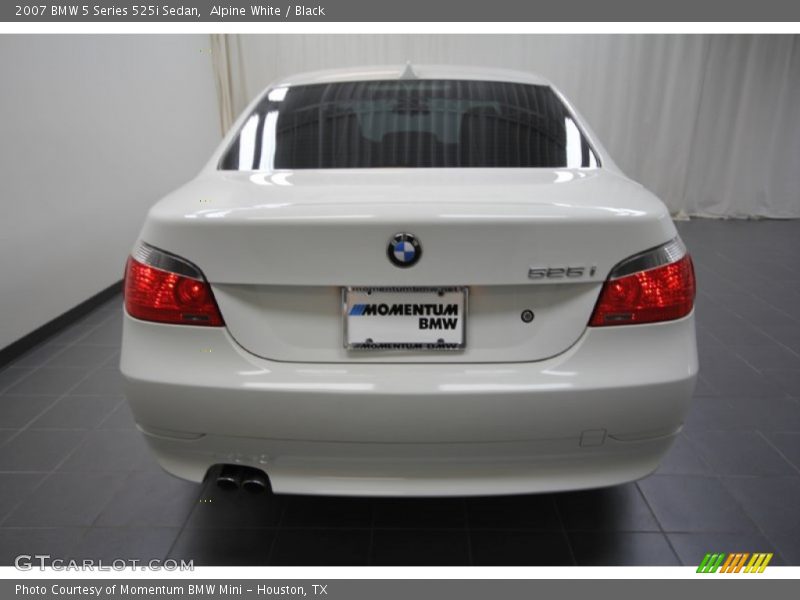 Alpine White / Black 2007 BMW 5 Series 525i Sedan
