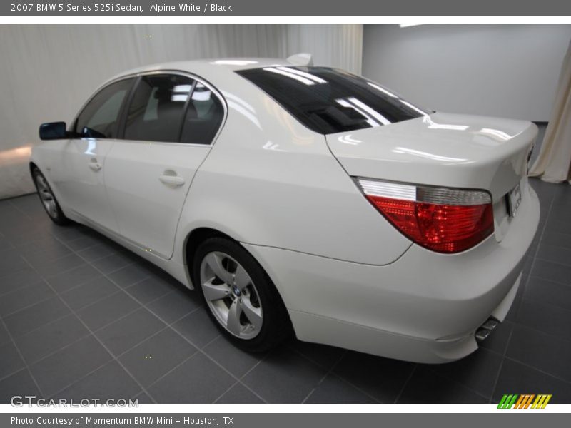 Alpine White / Black 2007 BMW 5 Series 525i Sedan