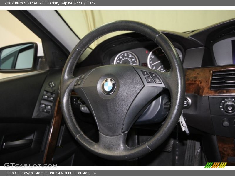 Alpine White / Black 2007 BMW 5 Series 525i Sedan