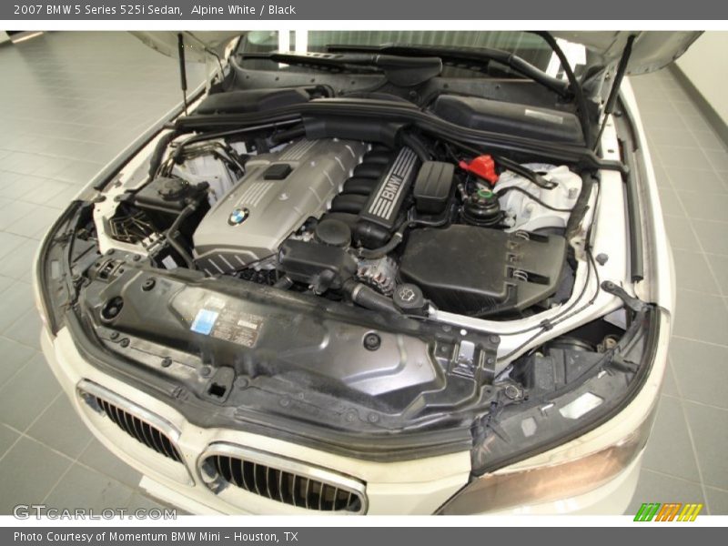 Alpine White / Black 2007 BMW 5 Series 525i Sedan