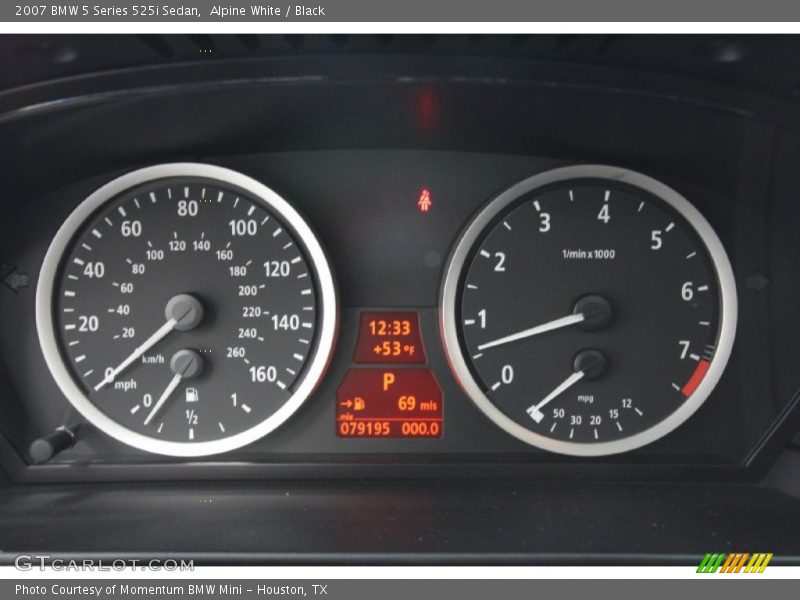 Alpine White / Black 2007 BMW 5 Series 525i Sedan