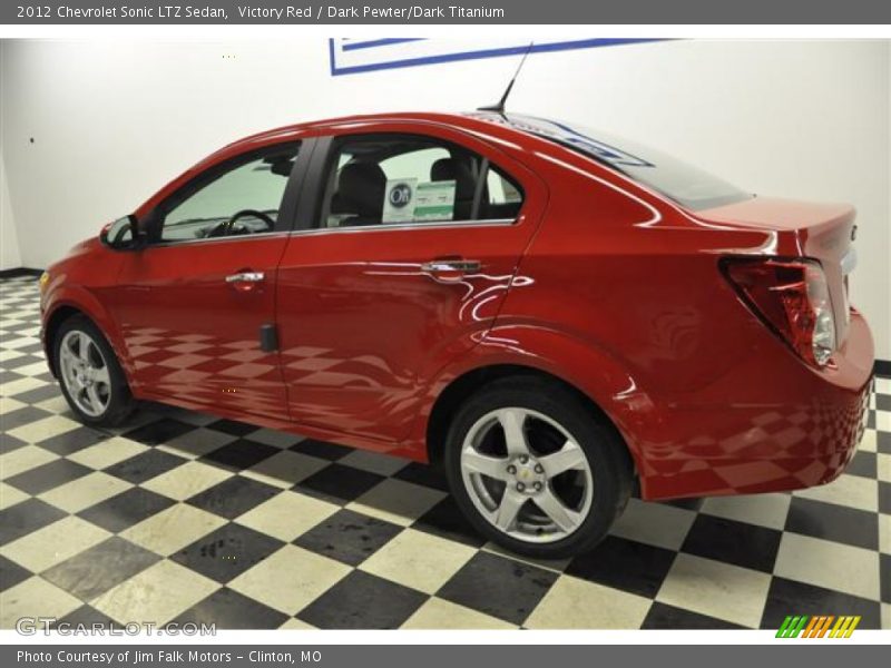 Victory Red / Dark Pewter/Dark Titanium 2012 Chevrolet Sonic LTZ Sedan