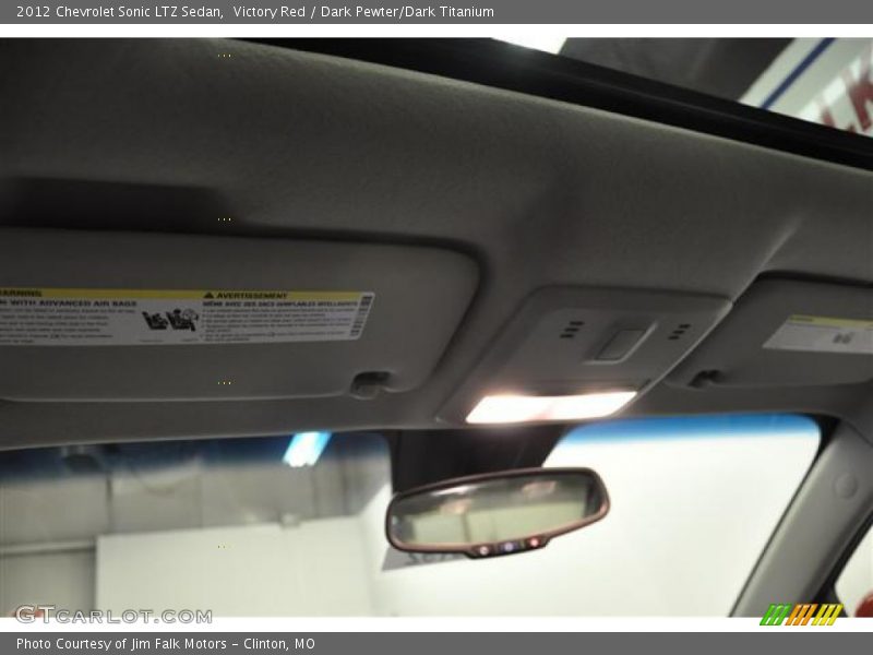 Victory Red / Dark Pewter/Dark Titanium 2012 Chevrolet Sonic LTZ Sedan