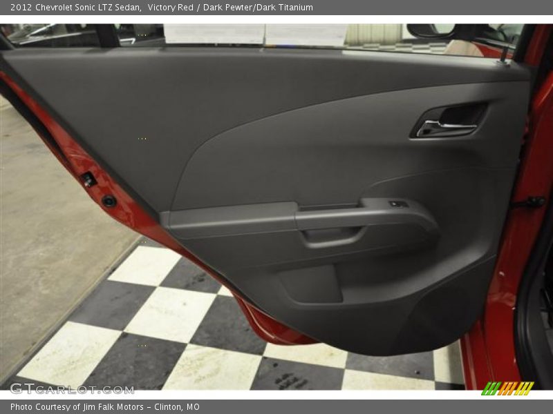 Victory Red / Dark Pewter/Dark Titanium 2012 Chevrolet Sonic LTZ Sedan