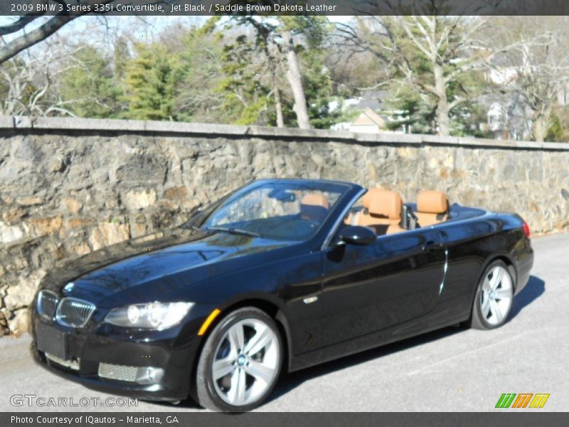 Jet Black / Saddle Brown Dakota Leather 2009 BMW 3 Series 335i Convertible
